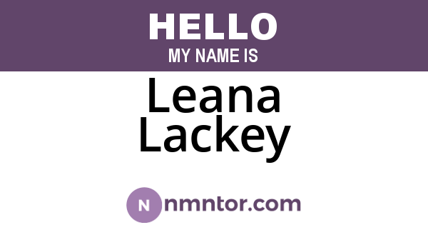 Leana Lackey