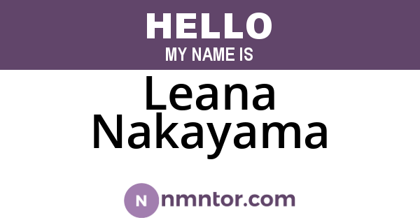 Leana Nakayama