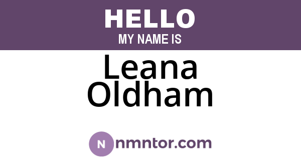 Leana Oldham