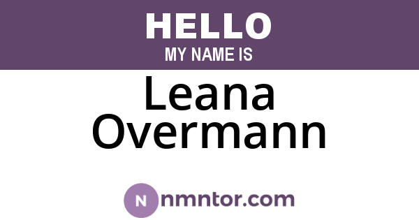 Leana Overmann