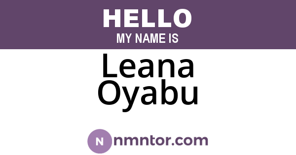 Leana Oyabu