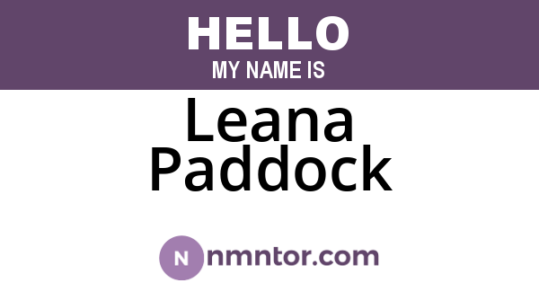 Leana Paddock