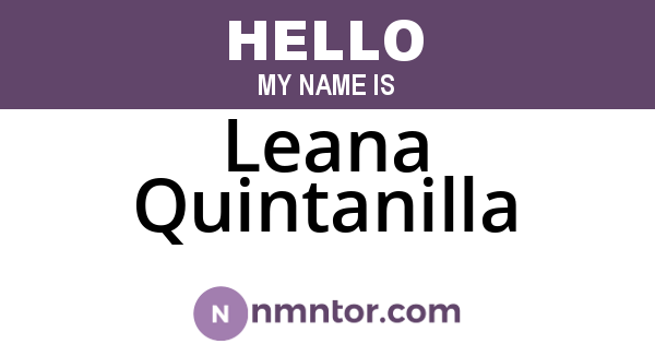 Leana Quintanilla