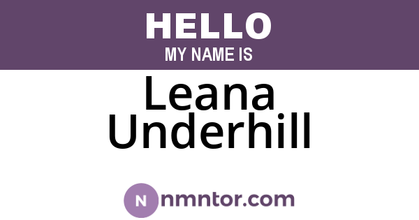 Leana Underhill