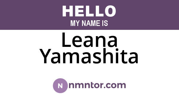 Leana Yamashita