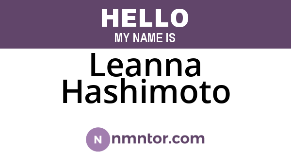 Leanna Hashimoto