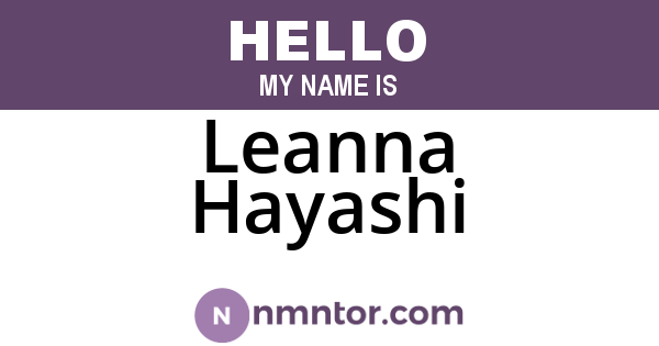 Leanna Hayashi