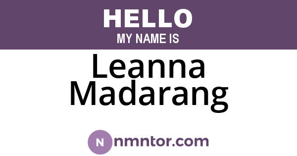 Leanna Madarang