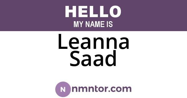 Leanna Saad