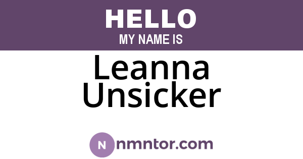 Leanna Unsicker