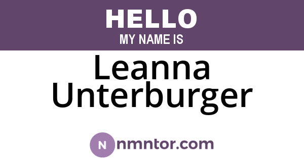 Leanna Unterburger