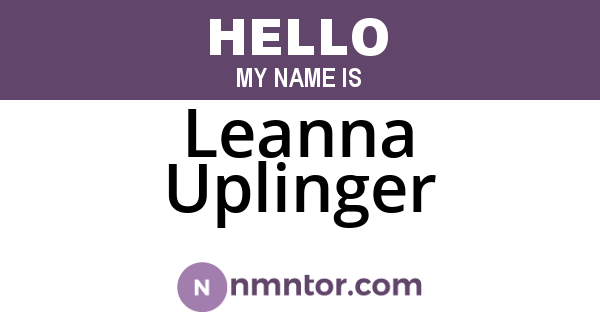 Leanna Uplinger