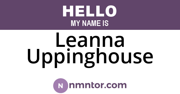 Leanna Uppinghouse