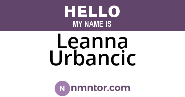 Leanna Urbancic