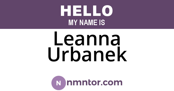 Leanna Urbanek