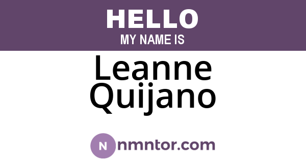 Leanne Quijano