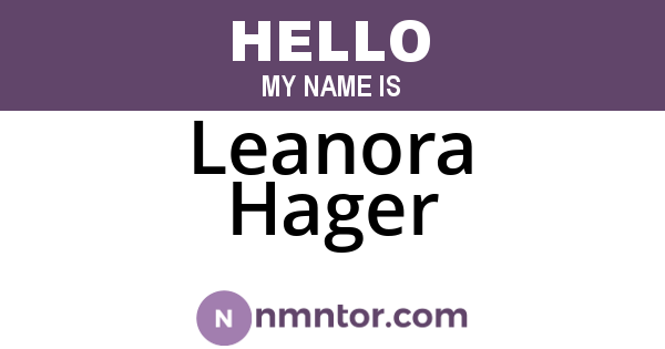 Leanora Hager