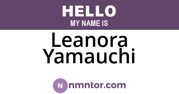 Leanora Yamauchi