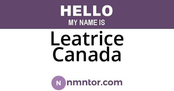Leatrice Canada