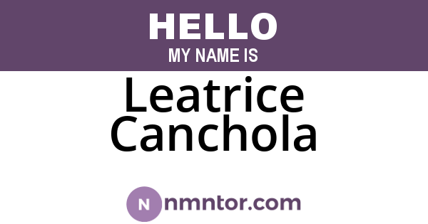Leatrice Canchola