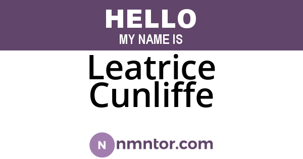 Leatrice Cunliffe