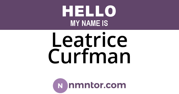 Leatrice Curfman