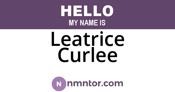 Leatrice Curlee
