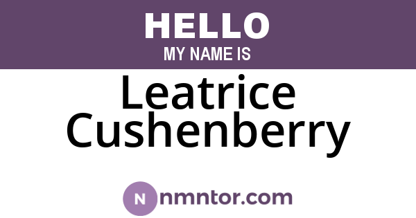 Leatrice Cushenberry