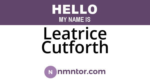 Leatrice Cutforth