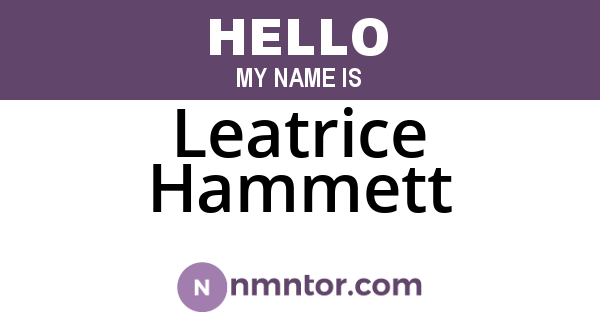 Leatrice Hammett