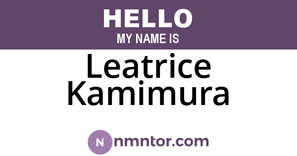 Leatrice Kamimura