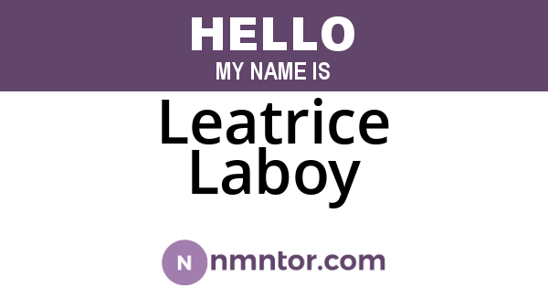 Leatrice Laboy