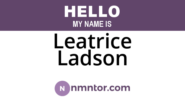 Leatrice Ladson