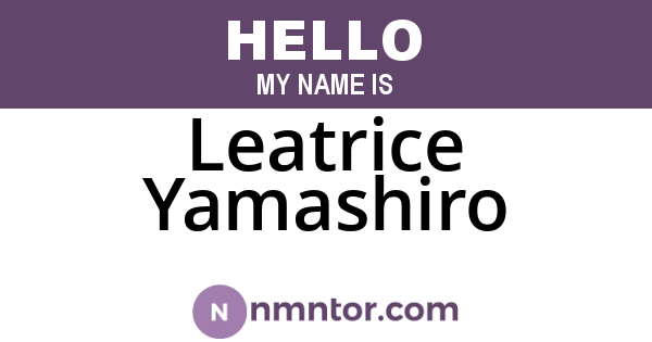 Leatrice Yamashiro