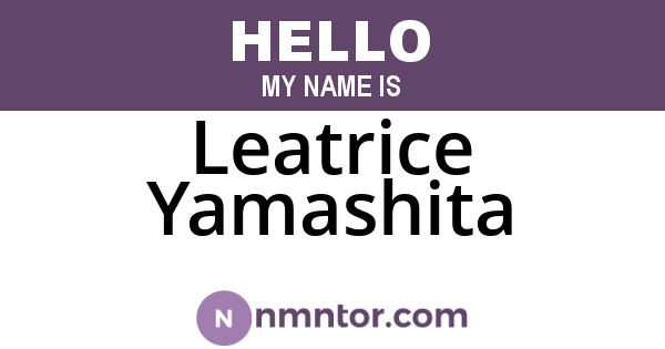 Leatrice Yamashita