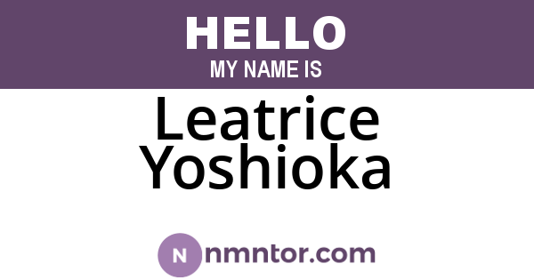 Leatrice Yoshioka