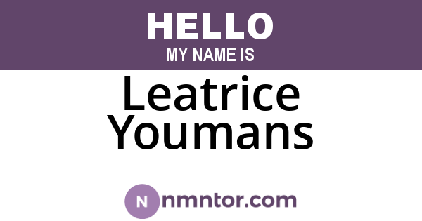 Leatrice Youmans