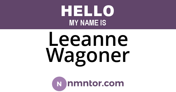 Leeanne Wagoner