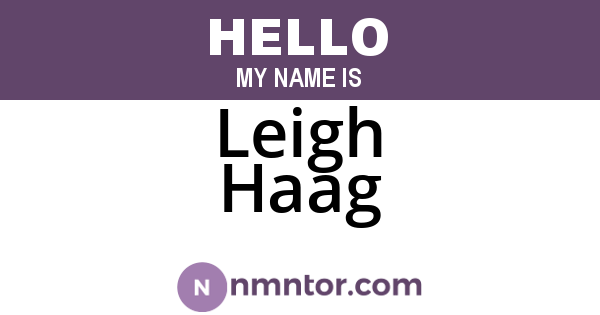 Leigh Haag