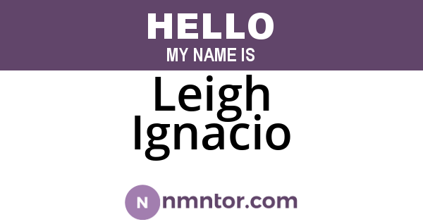 Leigh Ignacio