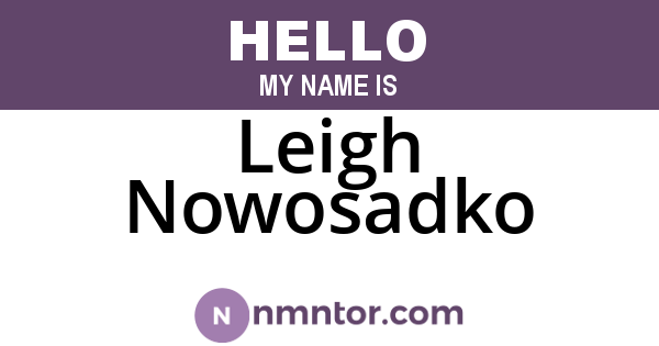 Leigh Nowosadko