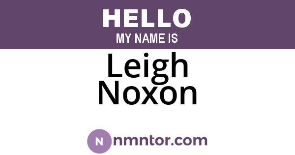Leigh Noxon