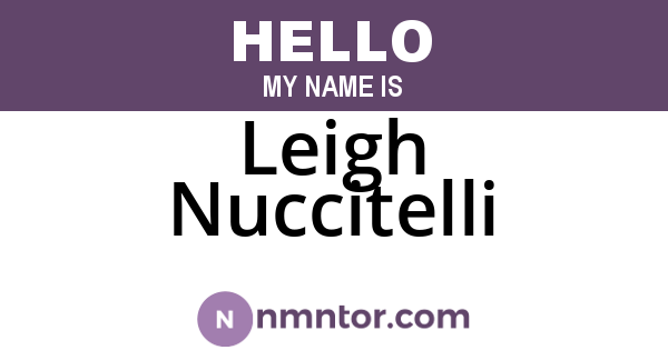 Leigh Nuccitelli