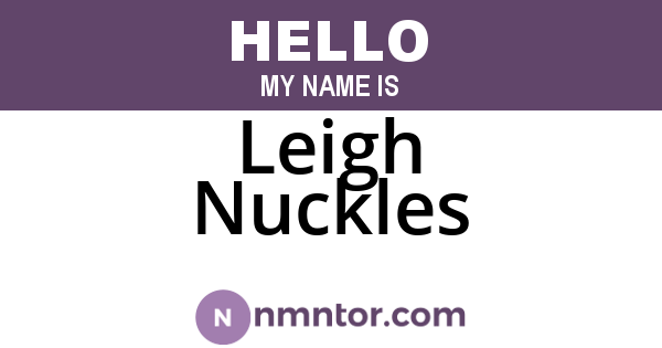 Leigh Nuckles