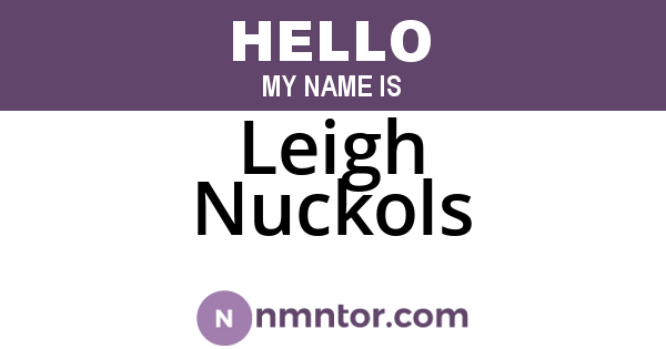 Leigh Nuckols