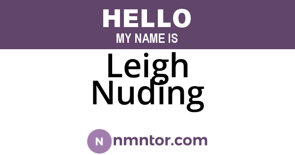 Leigh Nuding