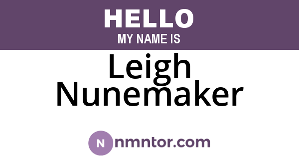 Leigh Nunemaker