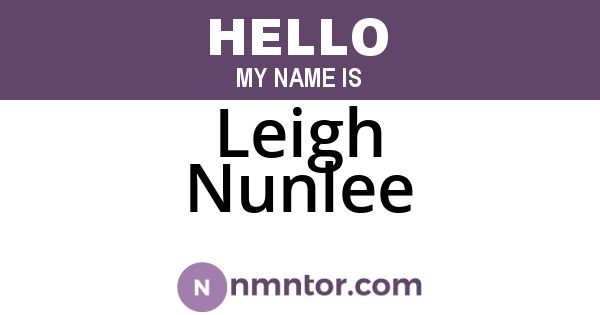 Leigh Nunlee