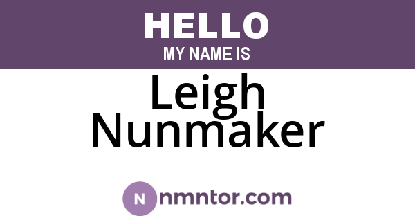 Leigh Nunmaker
