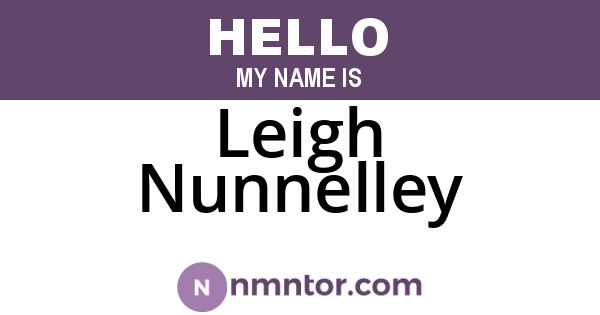 Leigh Nunnelley